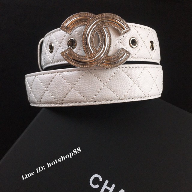 Chanel專門店2021新款女士皮帶 香奈兒經典字母扣牛皮腰帶  jjp2620